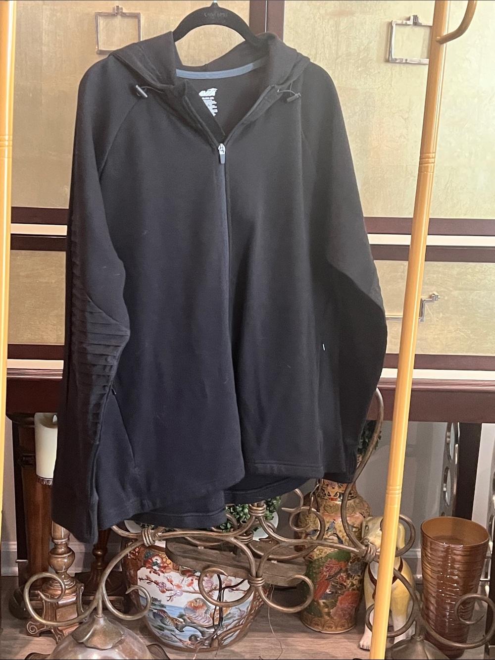 Avia Black Full-Zip Hooded Sweatshirt